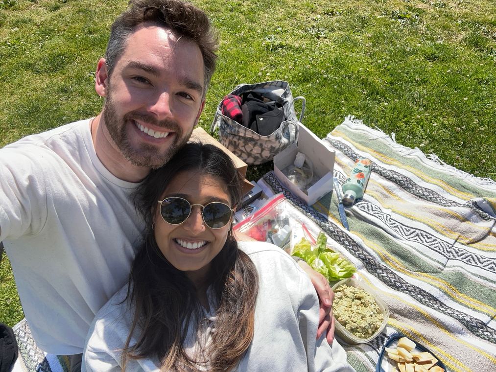 Picnic on the grass in Golden Gate Park