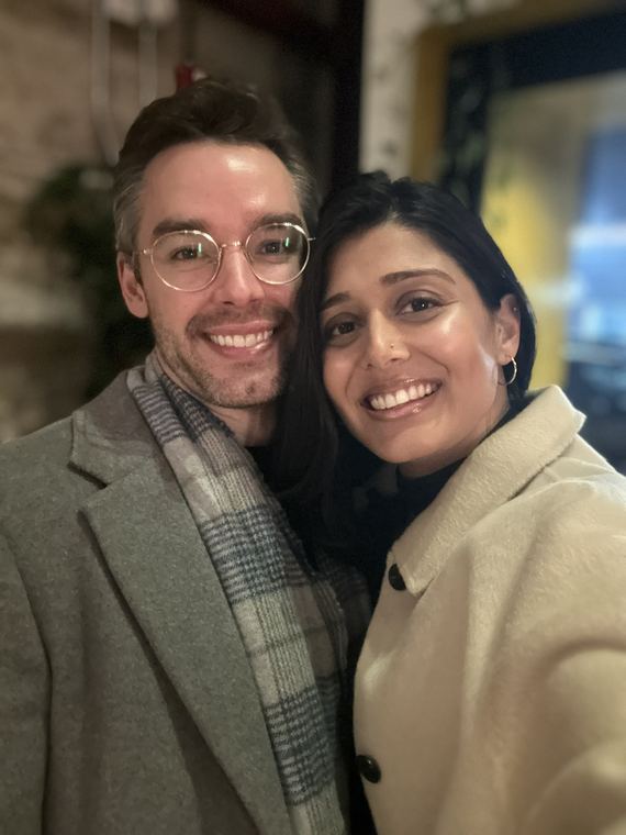 Dressed up together on an evening out